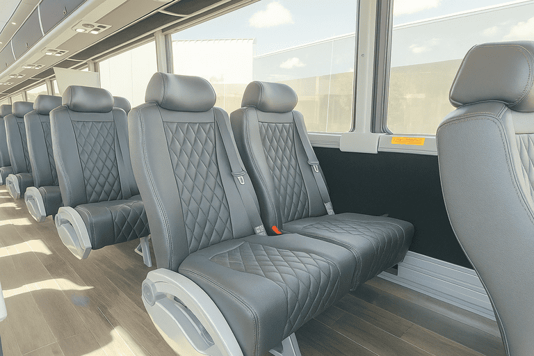 interior of Skokie Charter Bus charter bus